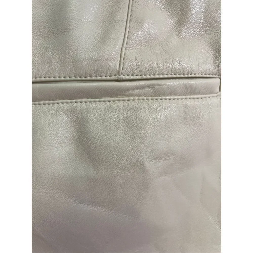 Maison D’Amélie NWT Ivory Faux Leather Pants Size 10